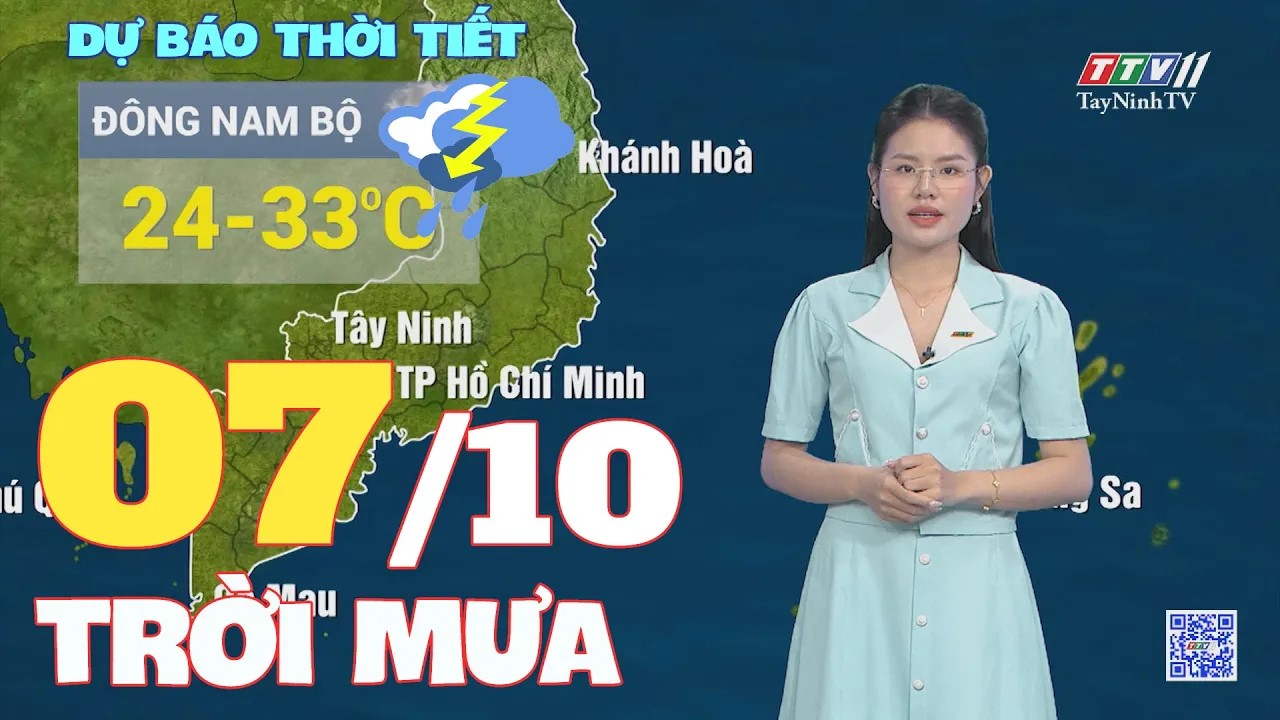 Bản tin thời tiết 07-10-2024 | TayNinhTVENT